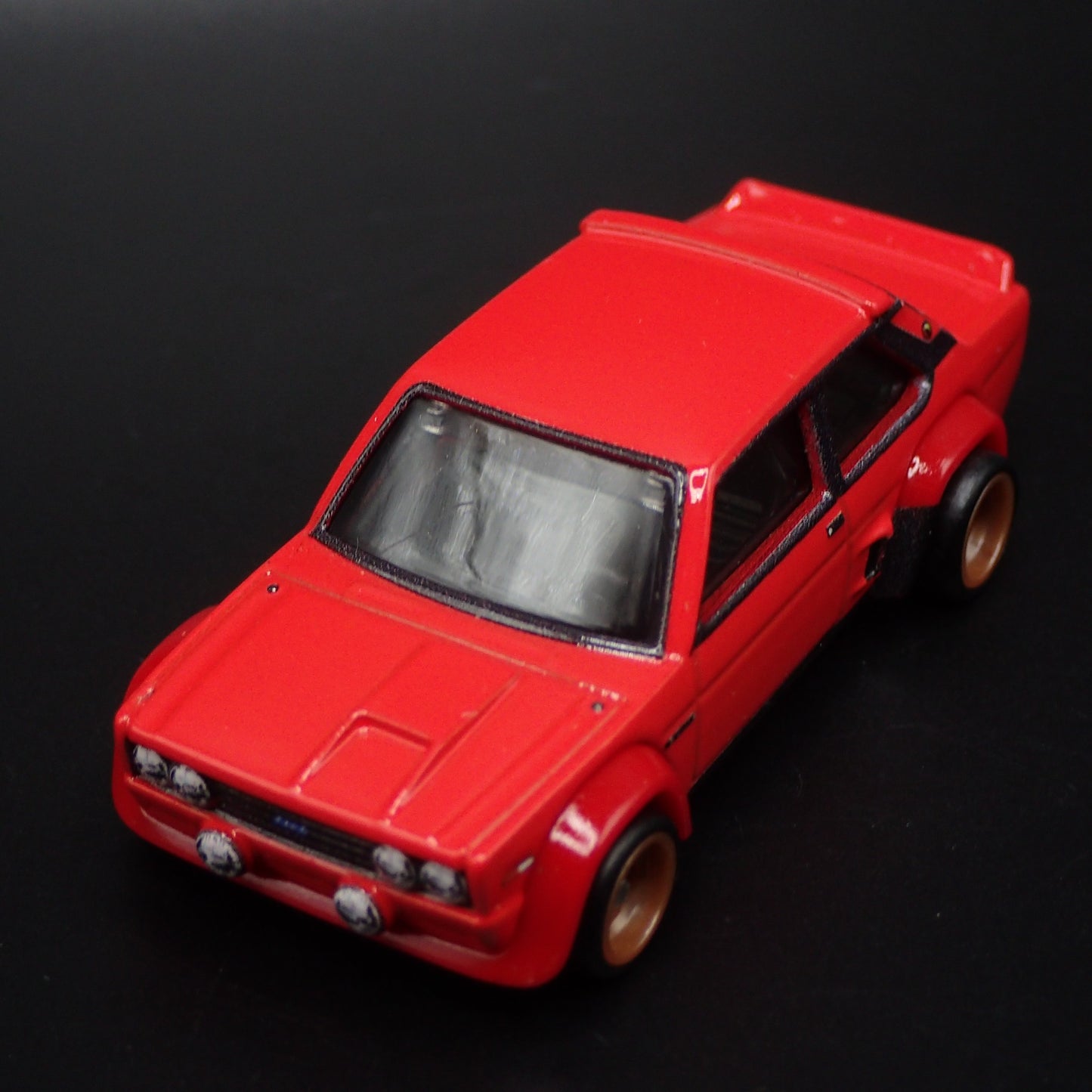 FIAT 131 ABARTH RED 1/64 SCALE LIMITED COLLECTIBLE DIORAMA DIECAST MODEL CAR