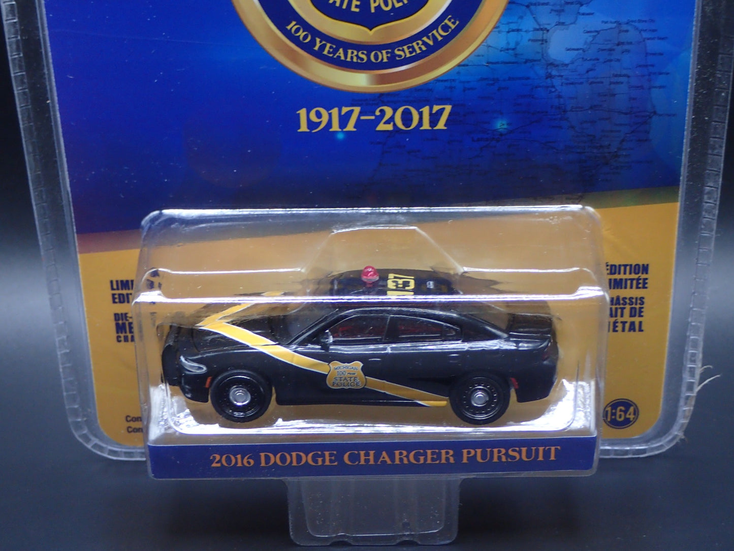 2018 GREENLIGHT 2016 DODGE CHARGER PURSUIT MICHIGAN STATE POLICE 100 YEAR ANNV