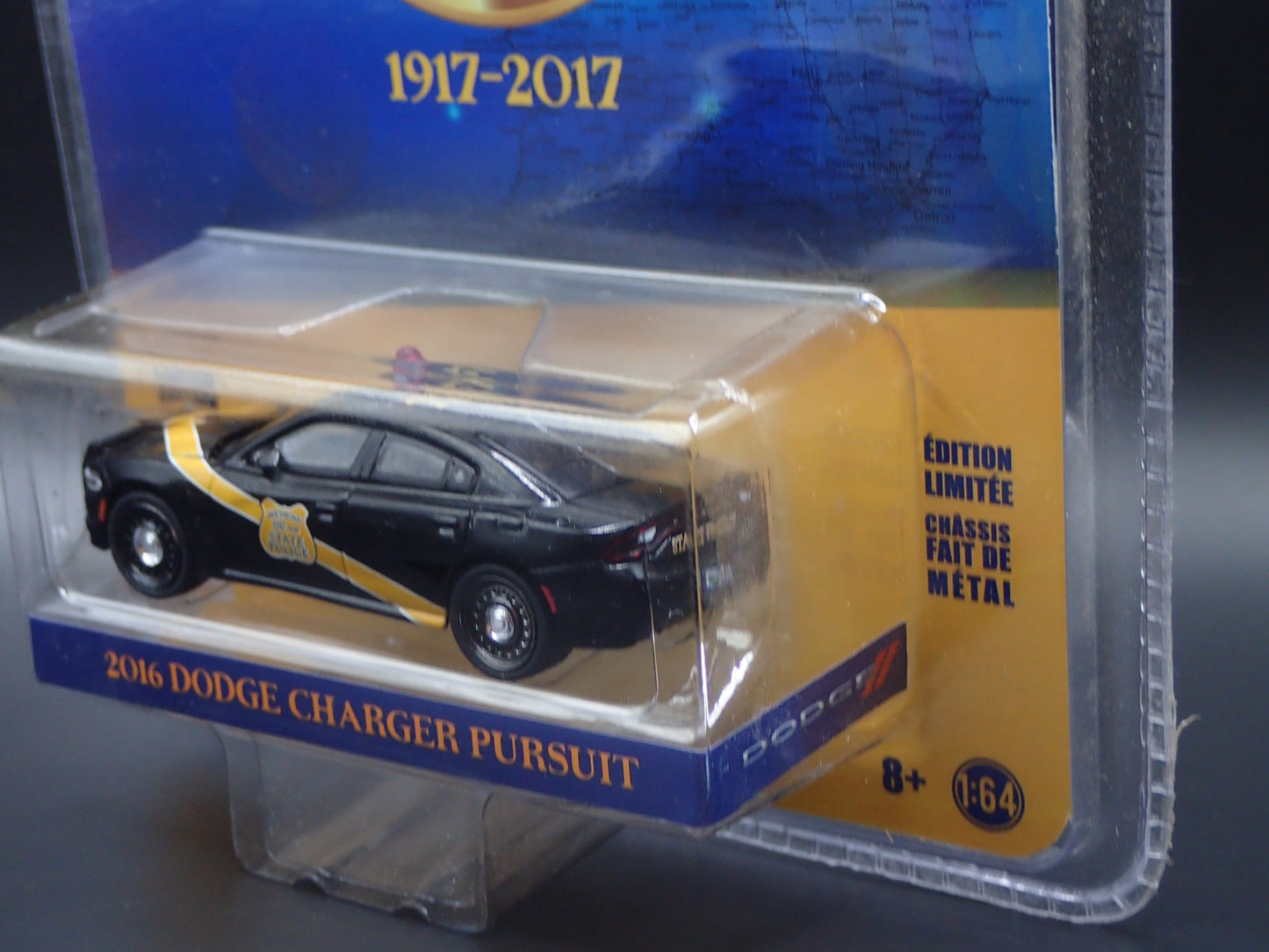 2018 GREENLIGHT 2016 DODGE CHARGER PURSUIT MICHIGAN STATE POLICE 100 YEAR ANNV
