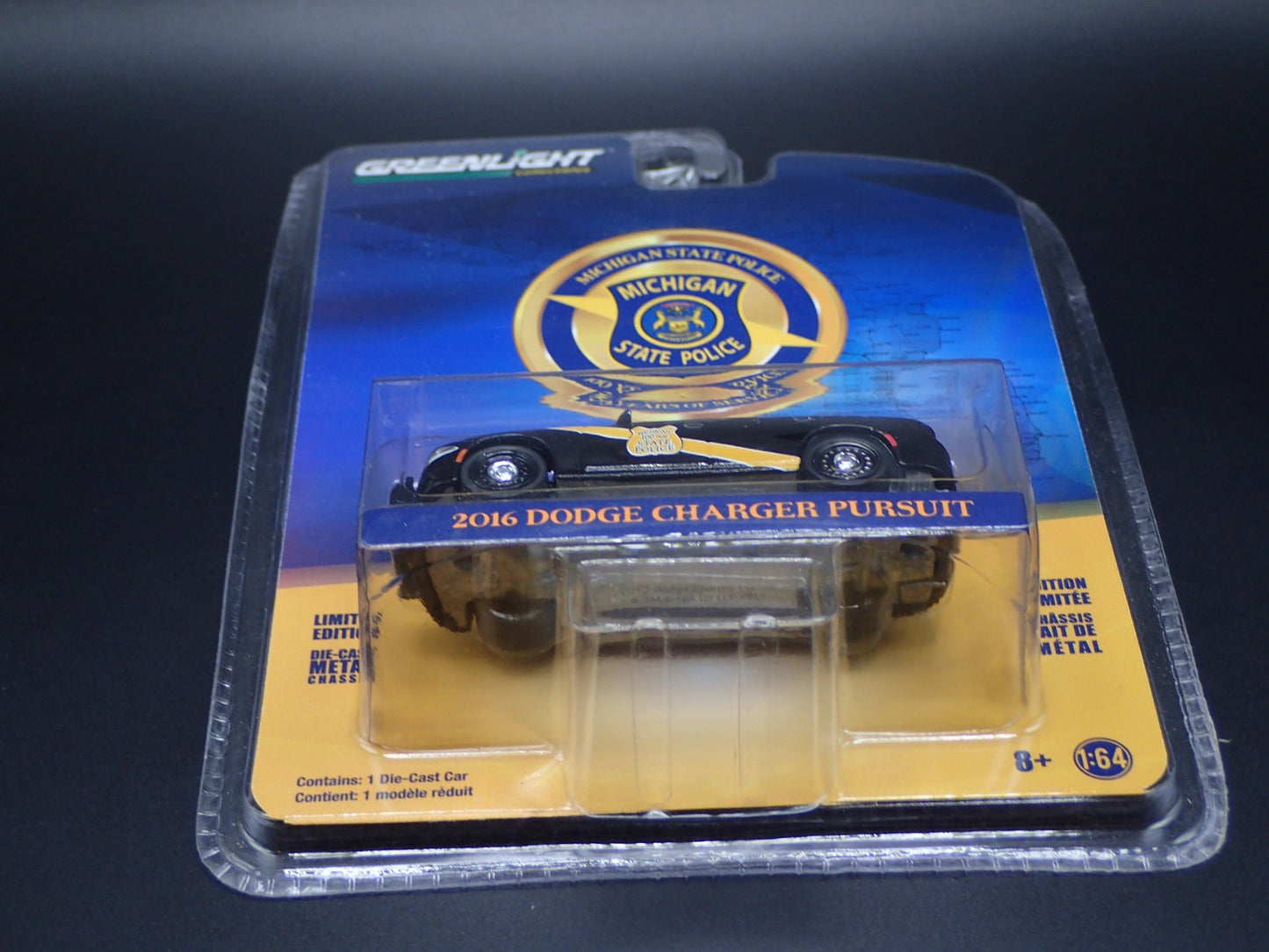 2018 GREENLIGHT 2016 DODGE CHARGER PURSUIT MICHIGAN STATE POLICE 100 YEAR ANNV