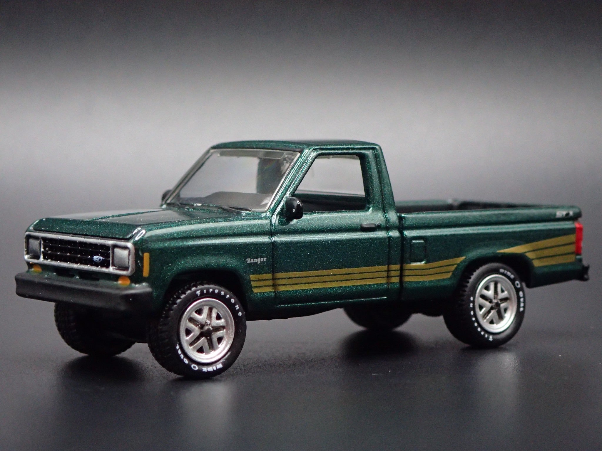1987 87 FORD RANGER STX PICKUP TRUCK GREEN 1:64 SCALE DIORAMA DIECAST ...