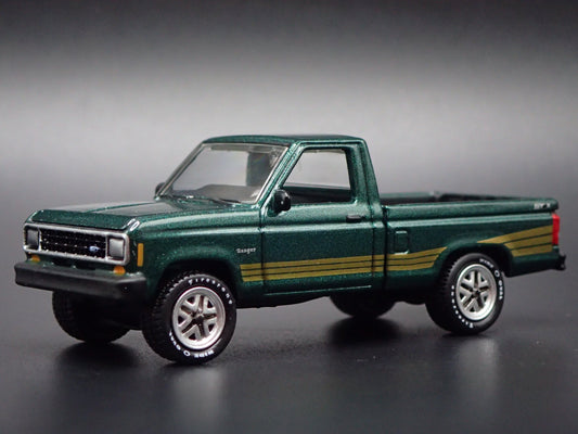 1987 87 FORD RANGER STX PICKUP TRUCK GREEN 1:64 SCALE DIORAMA DIECAST MODEL CAR