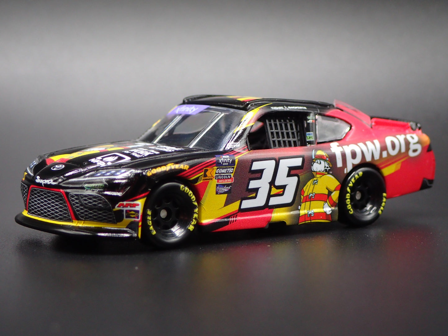 2024 24 TOYOTA SUPRA 35 THOMAS ANNUNZIATA FIRE WEEK NASCAR 1:64 SCALE MODEL CAR