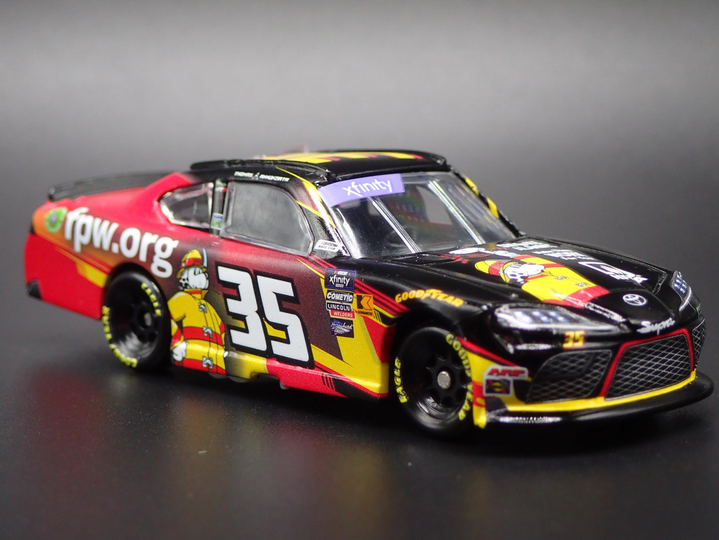 2024 24 TOYOTA SUPRA 35 THOMAS ANNUNZIATA FIRE WEEK NASCAR 1:64 SCALE MODEL CAR