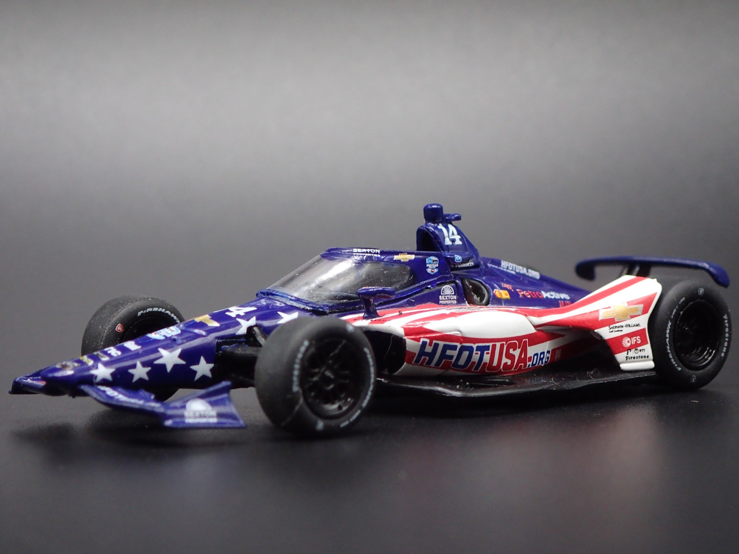 2025 25 INDY CAR CHEVY 14 SANTINO FERRUCCI HFOT USA 1:64 SCALE DIECAST MODEL CAR