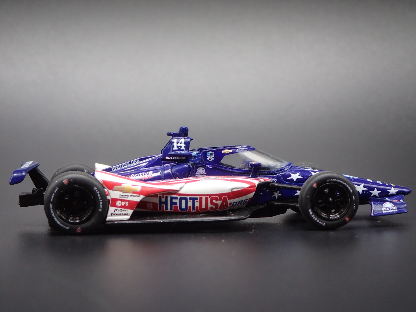 2025 25 INDY CAR CHEVY 14 SANTINO FERRUCCI HFOT USA 1:64 SCALE DIECAST MODEL CAR