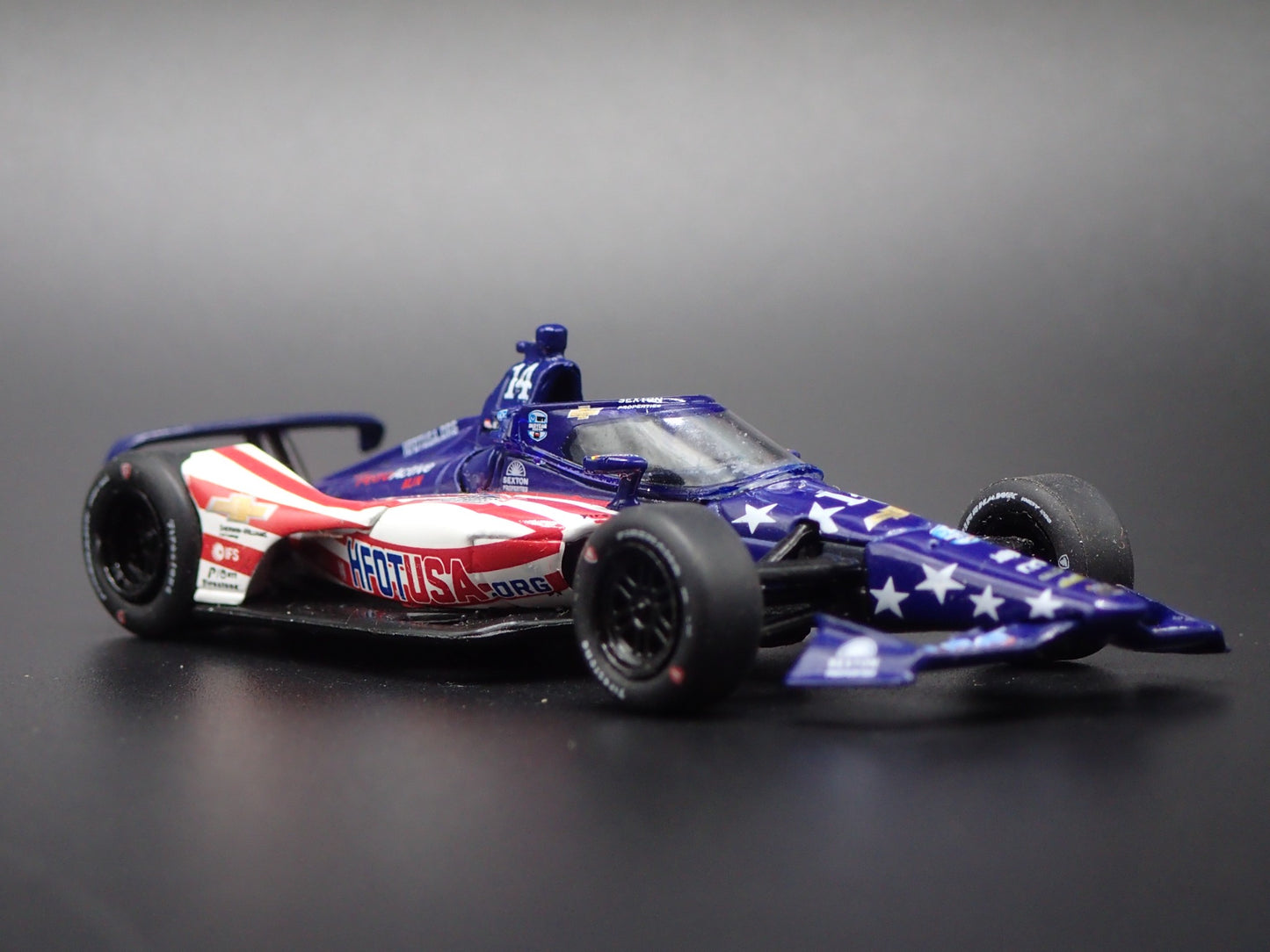 2025 25 INDY CAR CHEVY 14 SANTINO FERRUCCI HFOT USA 1:64 SCALE DIECAST MODEL CAR