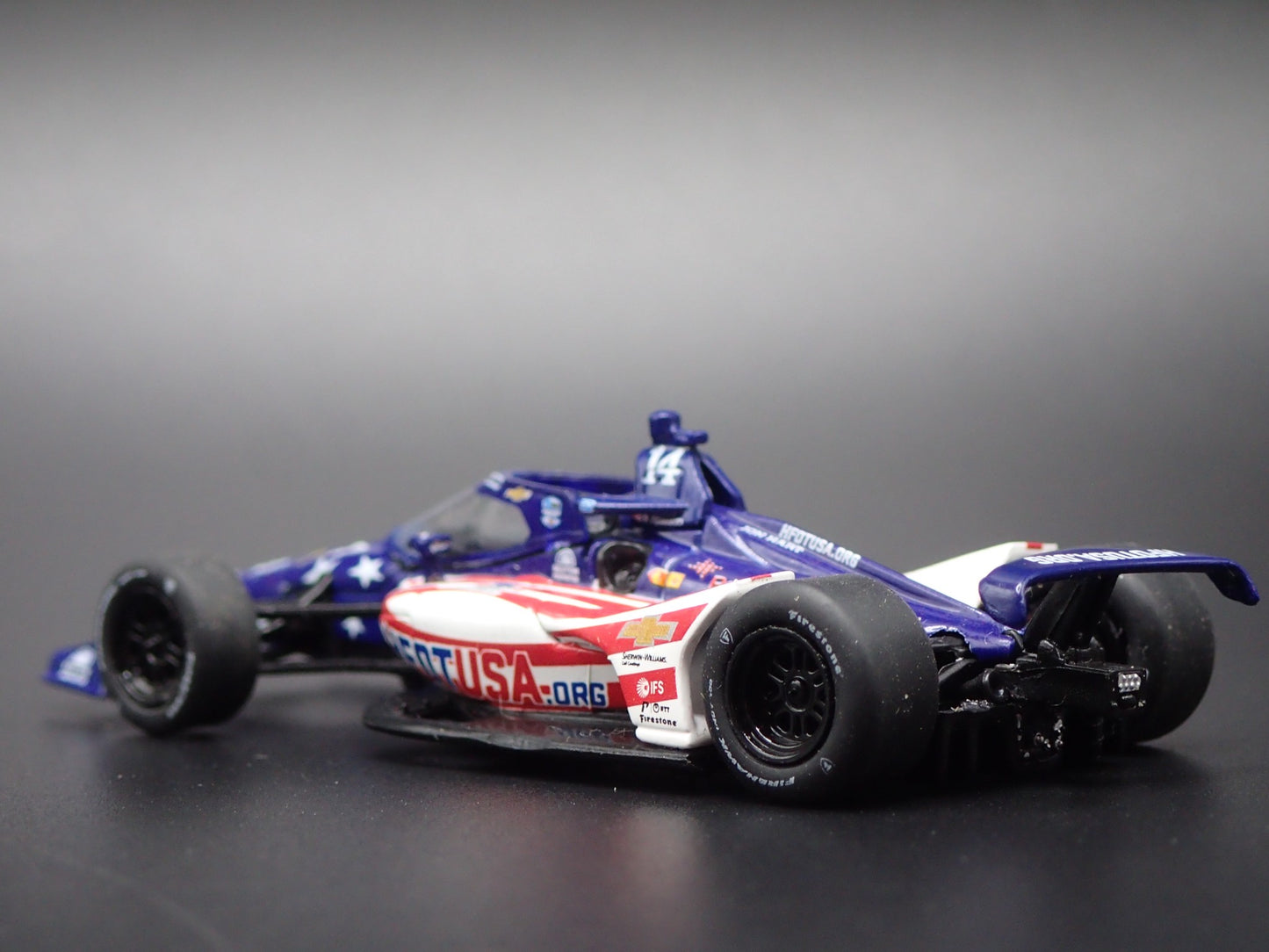 2025 25 INDY CAR CHEVY 14 SANTINO FERRUCCI HFOT USA 1:64 SCALE DIECAST MODEL CAR