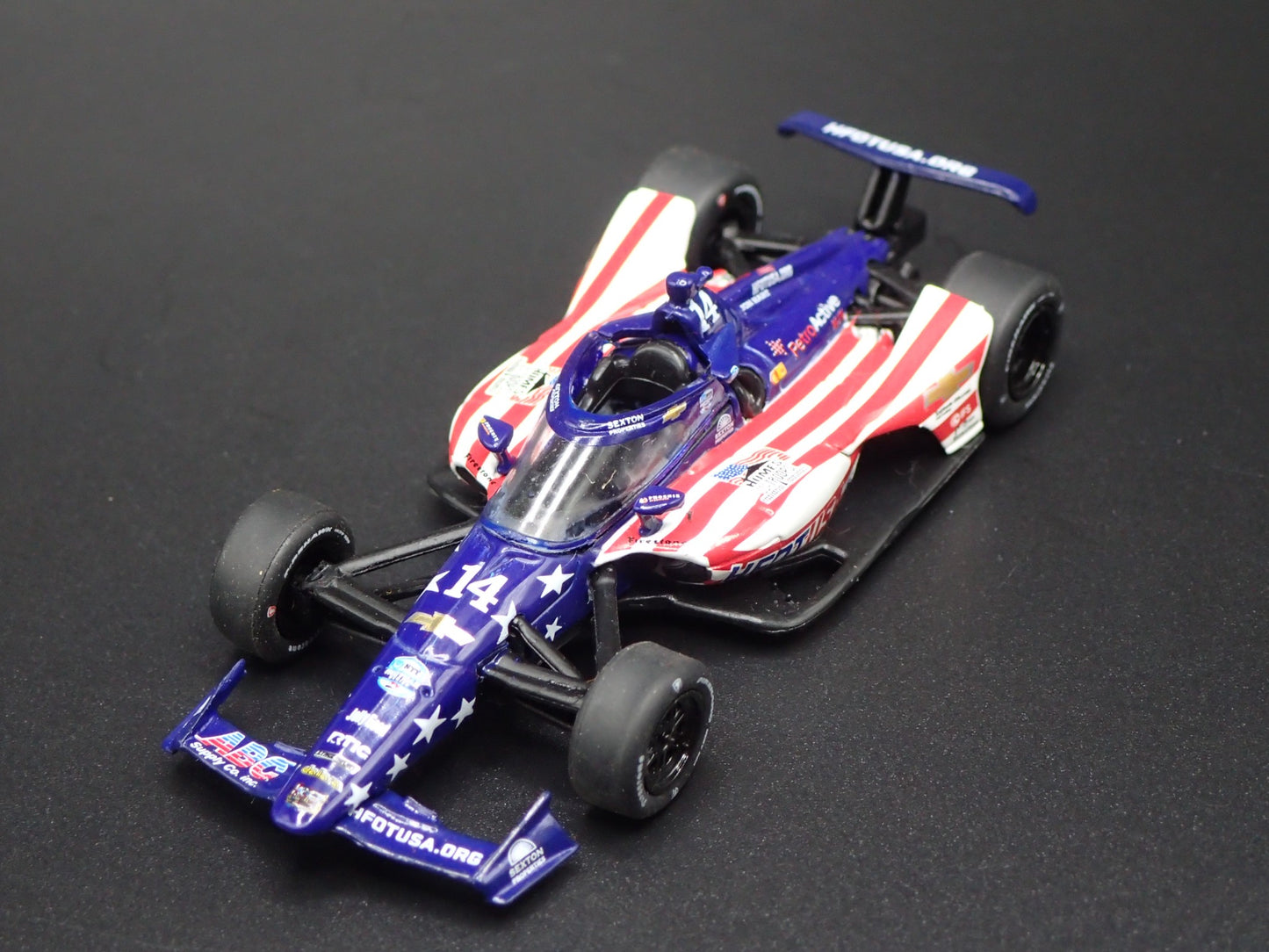 2025 25 INDY CAR CHEVY 14 SANTINO FERRUCCI HFOT USA 1:64 SCALE DIECAST MODEL CAR