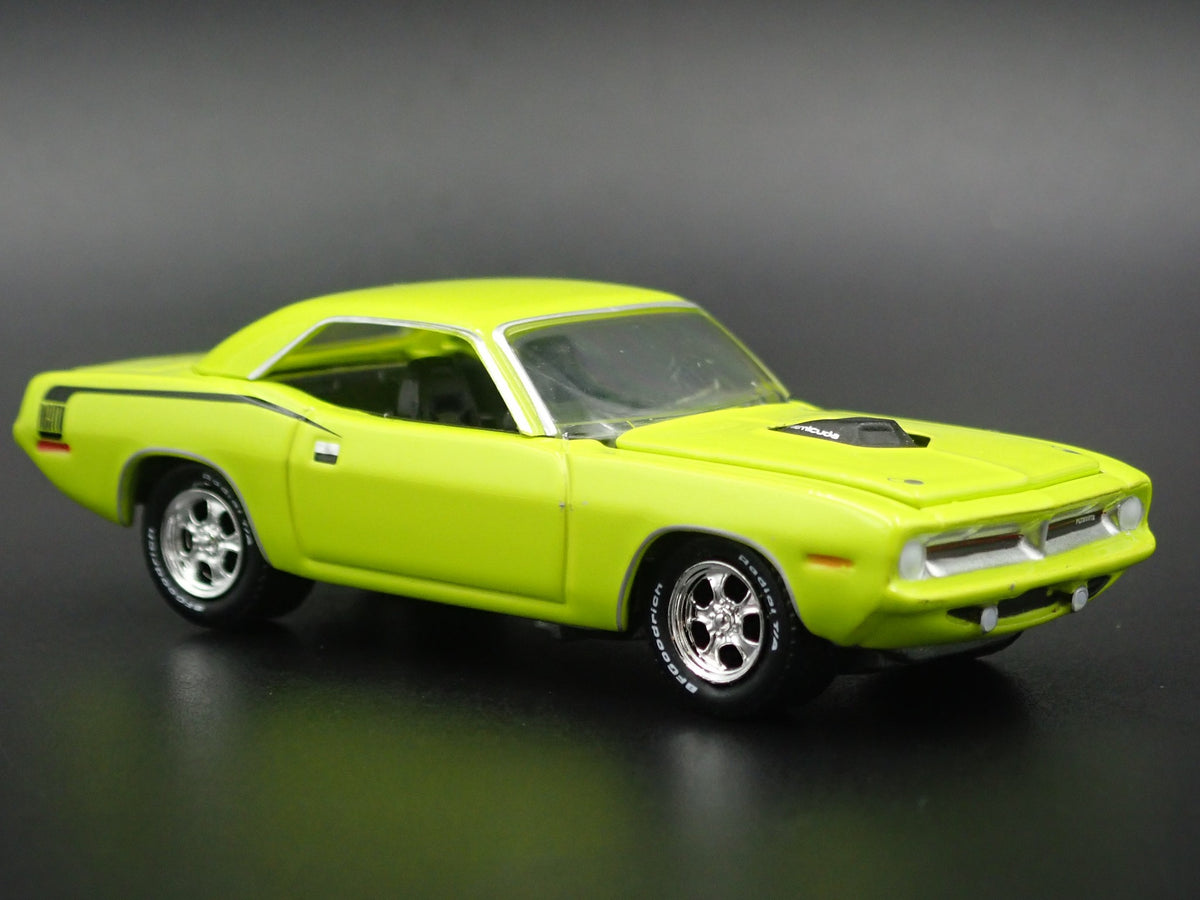 1970 70 PLYMOUTH HEMI CUDA RARE 1:64 SCALE COLLECTIBLE DIORAMA DIECAST MODEL CAR-Burning Rubber Toy Company