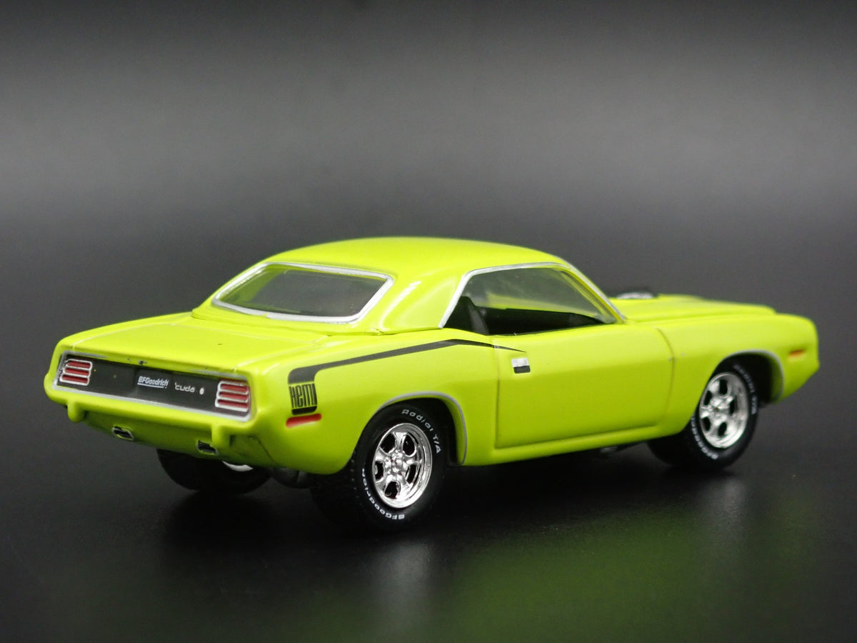 1970 70 PLYMOUTH HEMI CUDA RARE 1:64 SCALE COLLECTIBLE DIORAMA DIECAST MODEL CAR-Burning Rubber Toy Company