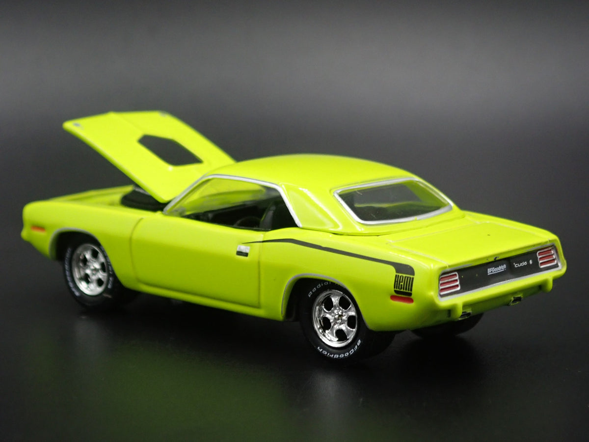 1970 70 PLYMOUTH HEMI CUDA RARE 1:64 SCALE COLLECTIBLE DIORAMA DIECAST MODEL CAR-Burning Rubber Toy Company