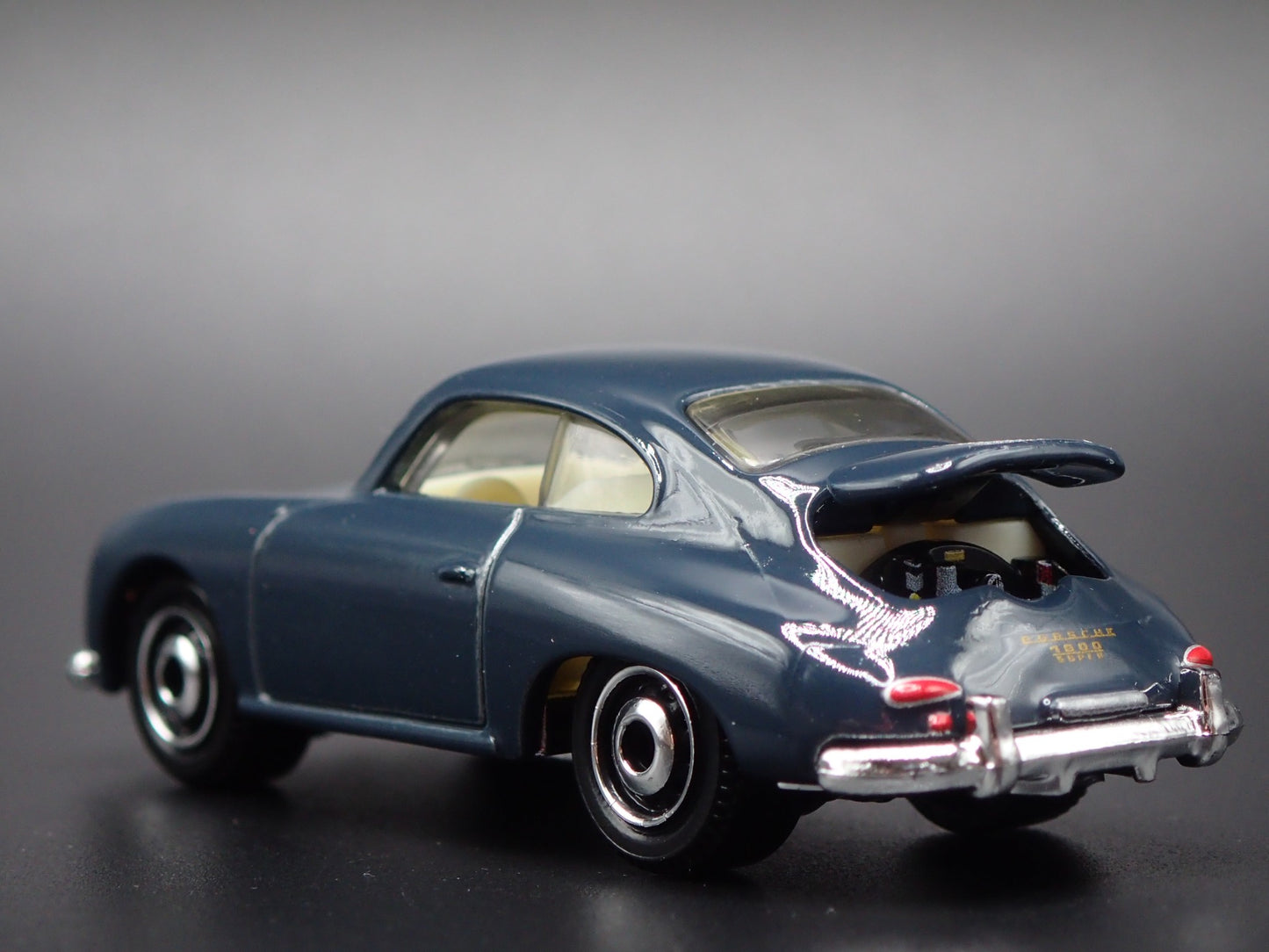 1948-1955 PORSCHE 356A BLUE 1:64 SCALE COLLECTIBLE DIORAMA DIECAST MODEL CAR