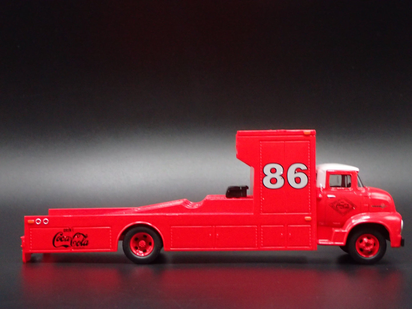 1956 56 FORD COE FLATBED CAR HAULER TRUCK COKE 1:64 SCALE DIECAST MODEL CAR
