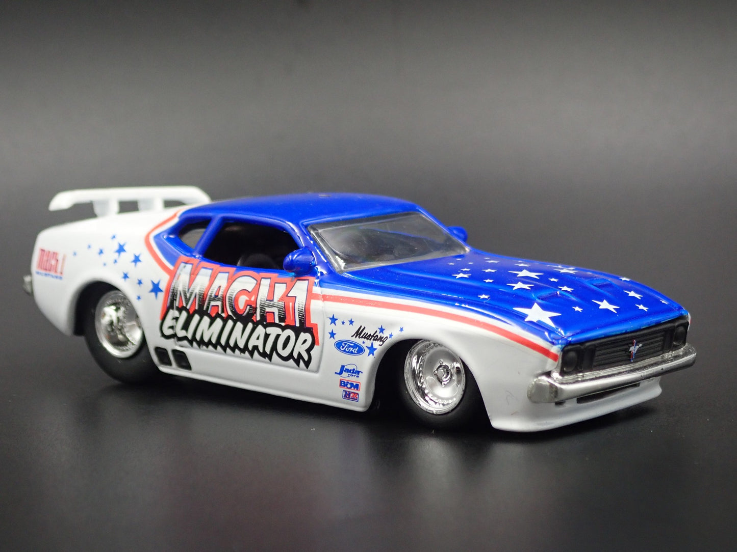 1973 73 FORD MUSTANG MACH 1 ELIMINATOR NHRA 1/64 SCALE DIORAMA DIECAST MODEL CAR