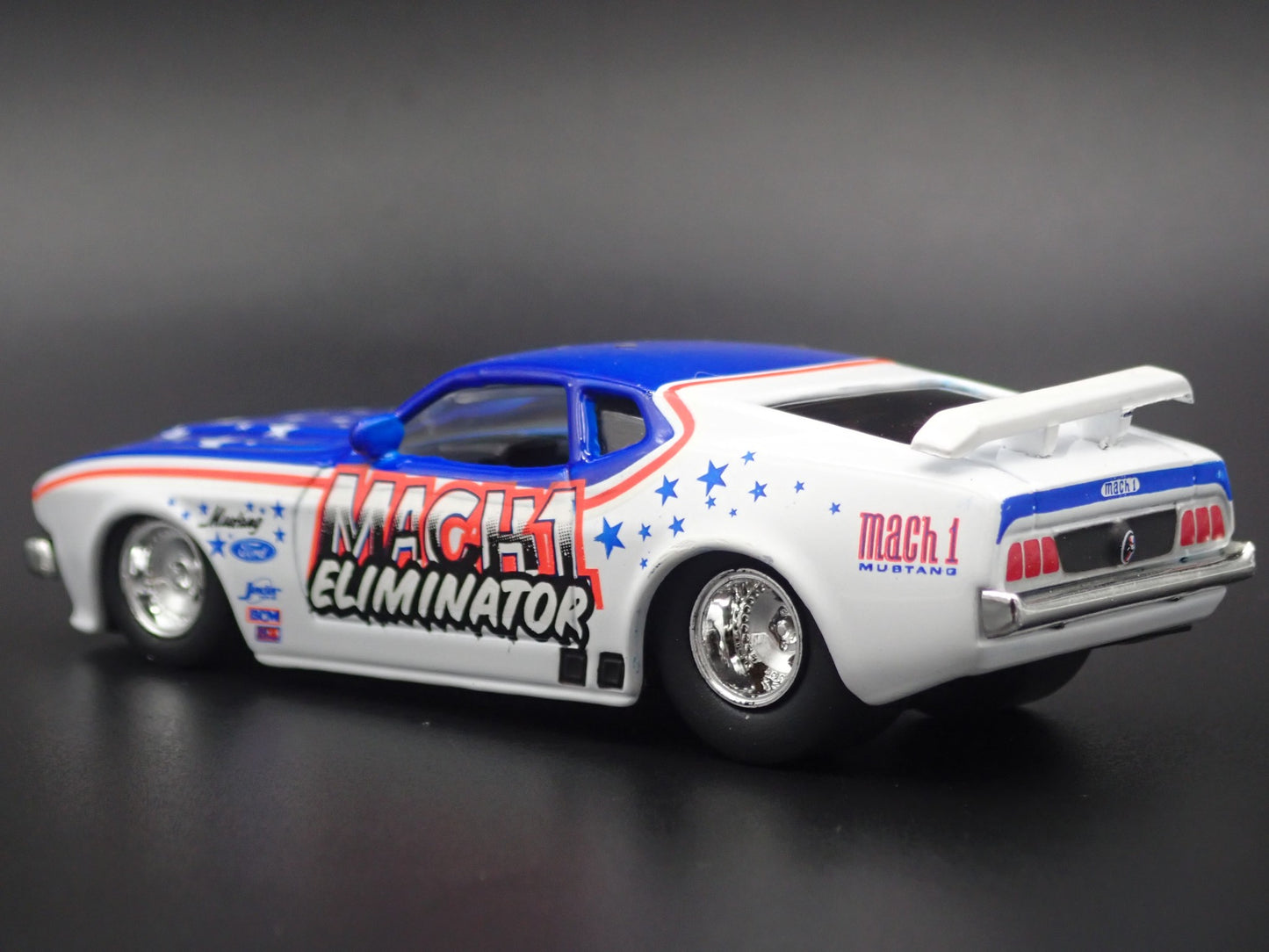 1973 73 FORD MUSTANG MACH 1 ELIMINATOR NHRA 1/64 SCALE DIORAMA DIECAST MODEL CAR