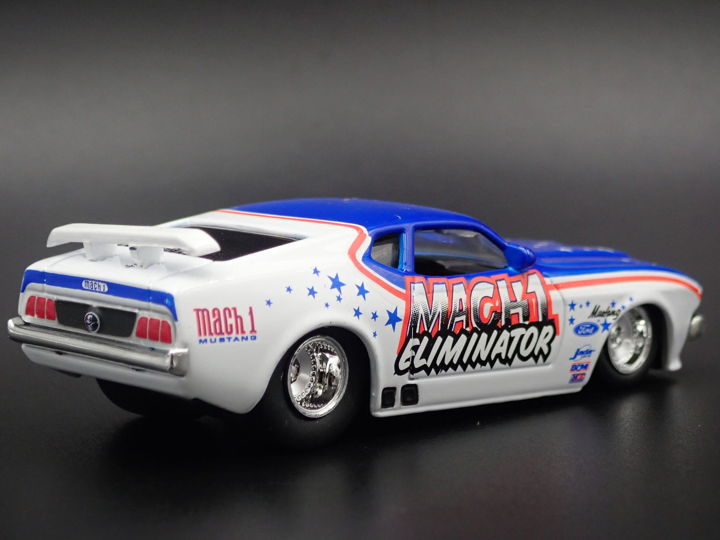 1973 73 FORD MUSTANG MACH 1 ELIMINATOR NHRA 1/64 SCALE DIORAMA DIECAST MODEL CAR
