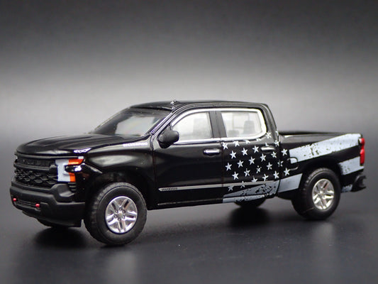 2019-2025 CHEVY CHEVROLET SILVERADO TRUCK USA FLAG 1/64 SCALE DIECAST MODEL CAR