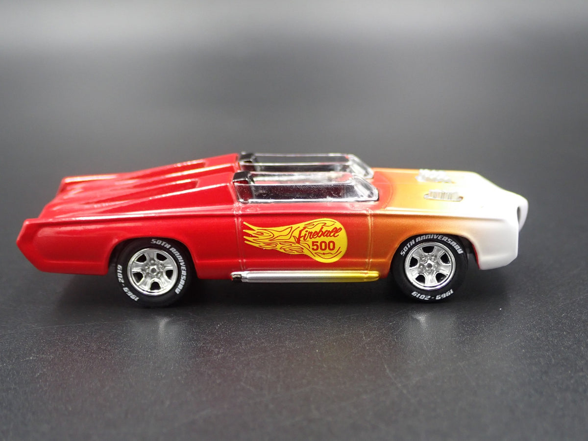 GEORGE BARRIS 1966 PLYMOUTH CUDA FIREBALL 500 RARE 1/64 SCALE DIECAST MODEL CAR-Burning Rubber Toy Company