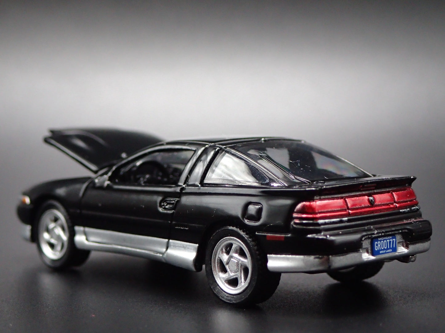 1990-1994 EAGLE TALON TSi BLACK 1:64 SCALE COLLECTIBLE DIORAMA DIECAST MODEL CAR