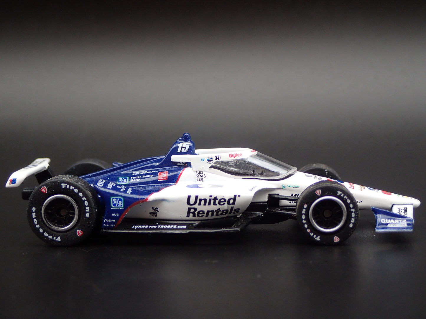 INDY CAR RACING HONDA 15 GRAHAM RAHAL UNITED RENTAL 1:64 SCALE DIECAST MODEL CAR