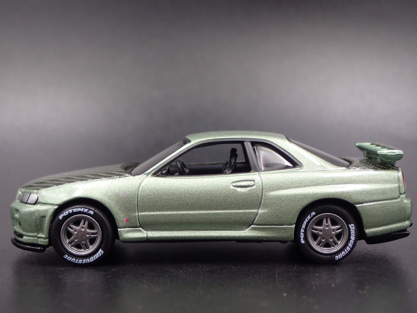 1999-2002 NISSAN SKYLINE GTR R34 BNR34 GREEN 1:64 SCALE DIECAST MODEL CAR