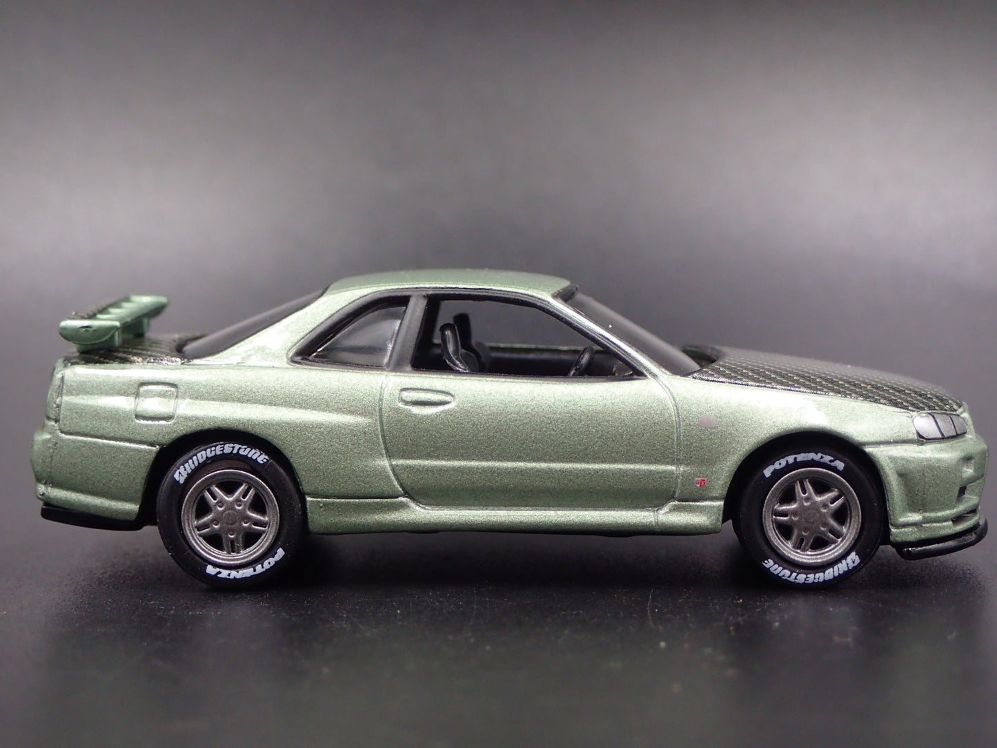1999-2002 NISSAN SKYLINE GTR R34 BNR34 GREEN 1:64 SCALE DIECAST MODEL CAR
