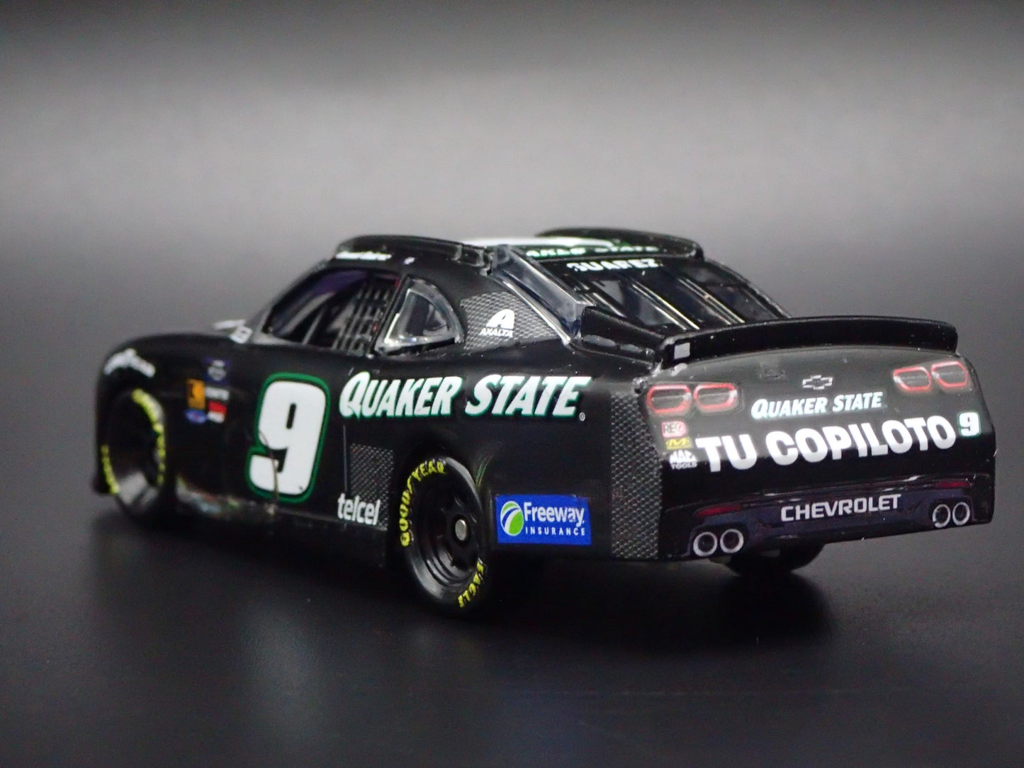 2025 25 CHEVROLET 9 DANIEL SUAREZ QUAKER STATE WIN NASCAR 1:64 DIECAST MODEL CAR
