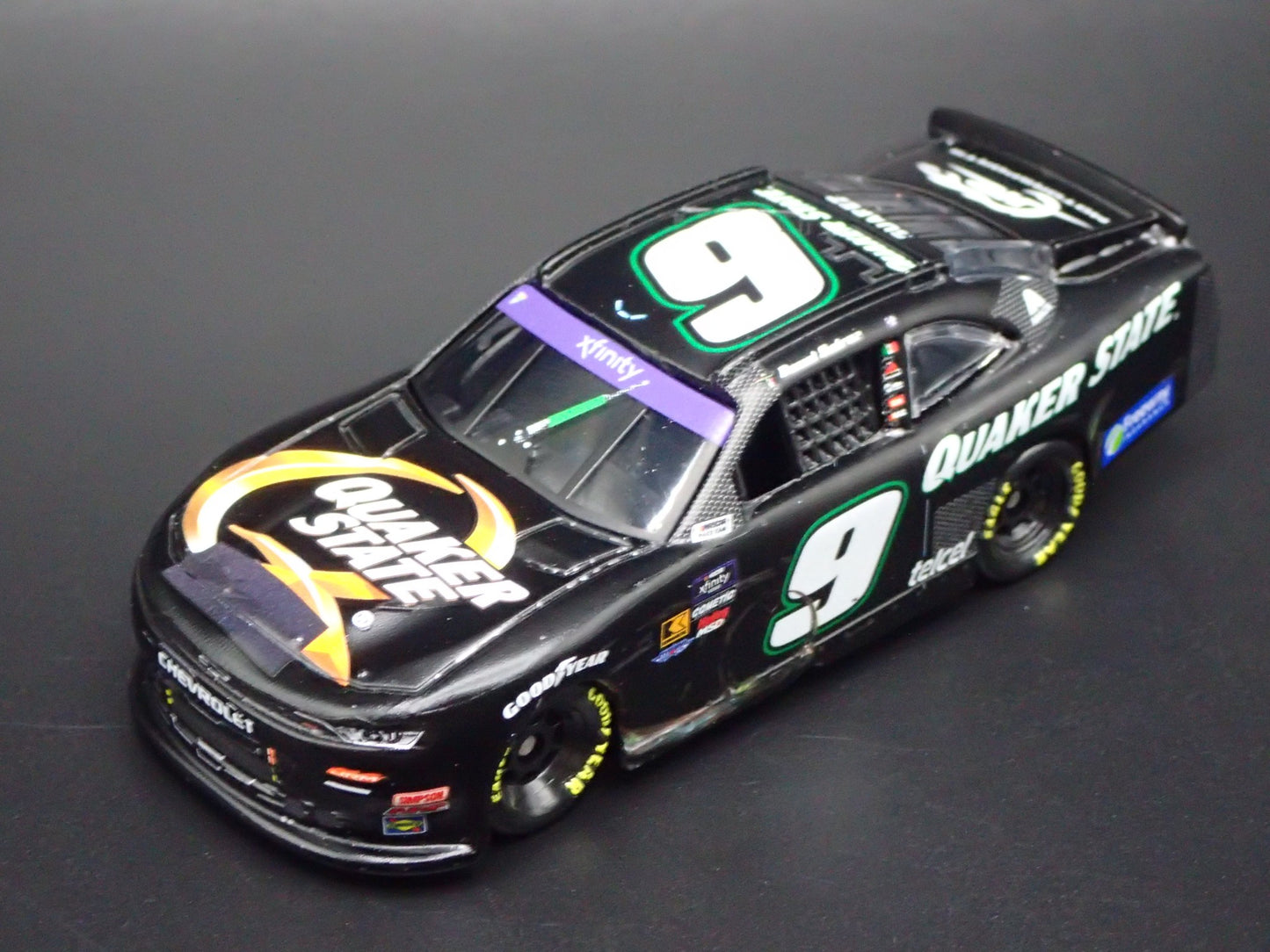 2025 25 CHEVROLET 9 DANIEL SUAREZ QUAKER STATE WIN NASCAR 1:64 DIECAST MODEL CAR