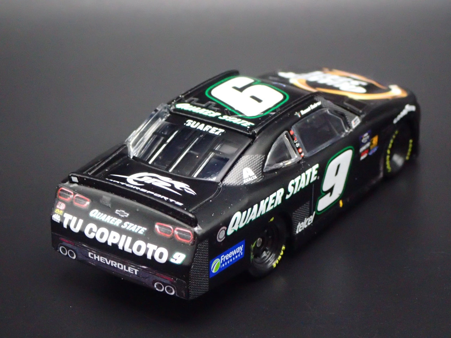 2025 25 CHEVROLET 9 DANIEL SUAREZ QUAKER STATE WIN NASCAR 1:64 DIECAST MODEL CAR