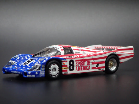 PORSCHE 956 SPIRIT AMERICA  #8 3RD 24H LE MANS 1986 1:64 SCALE DIECAST MODEL CAR