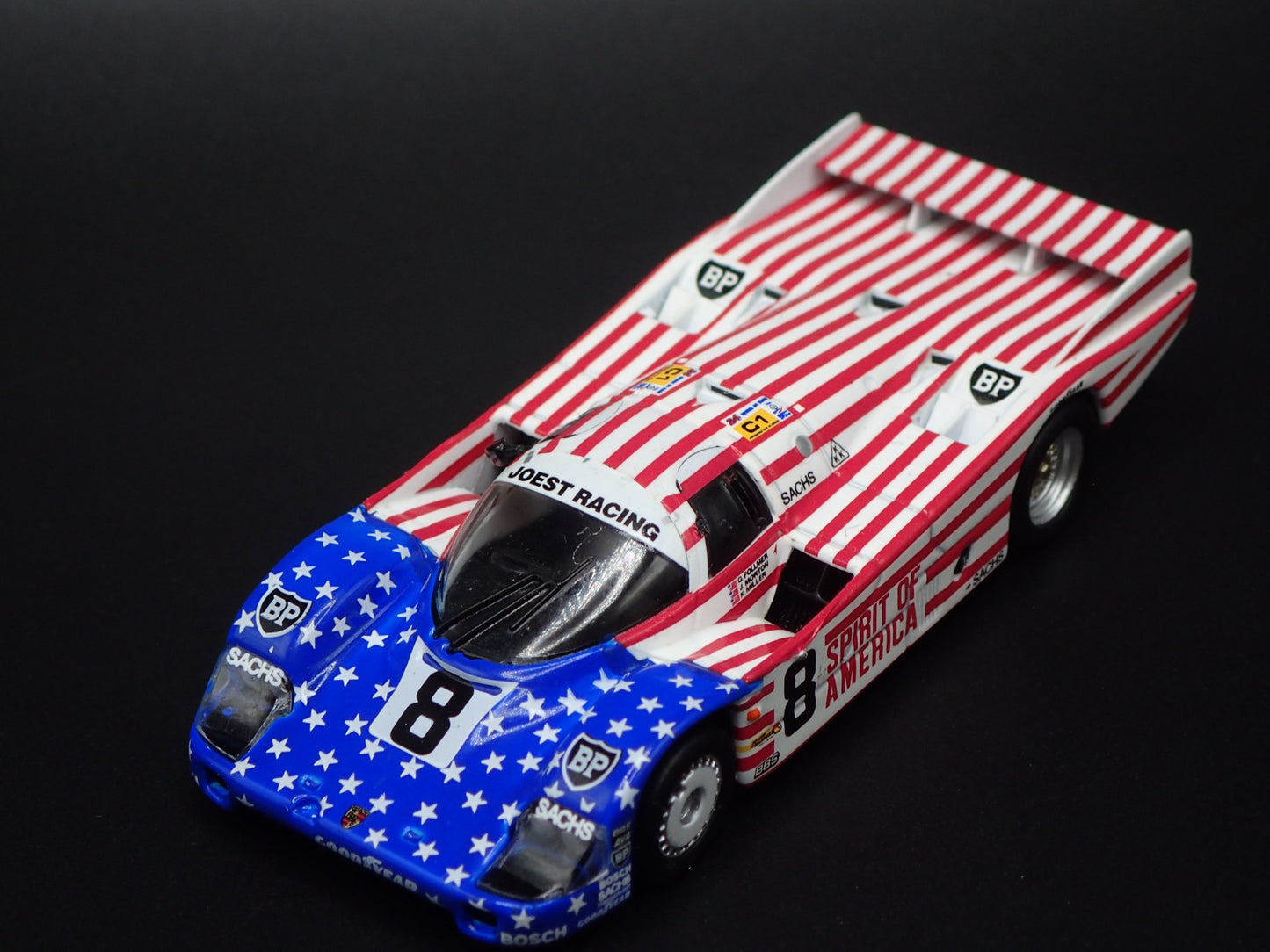 PORSCHE 956 SPIRIT AMERICA  #8 3RD 24H LE MANS 1986 1:64 SCALE DIECAST MODEL CAR