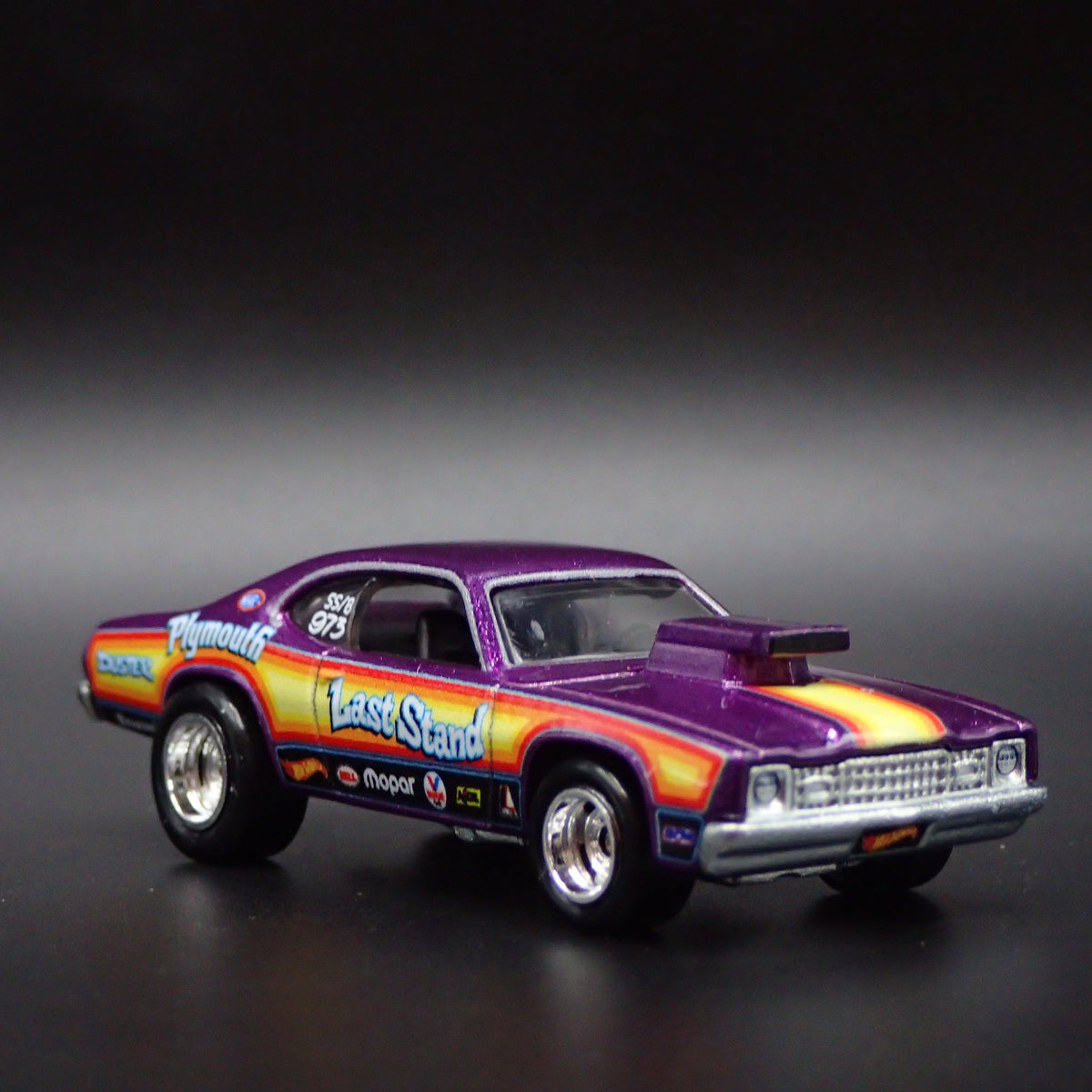 1973 73 PLYMOUTH DUSTER NHRA DRAG LAST STAND RARE 1/64 SCALE DIECAST MODEL CAR-Burning Rubber Toy Company