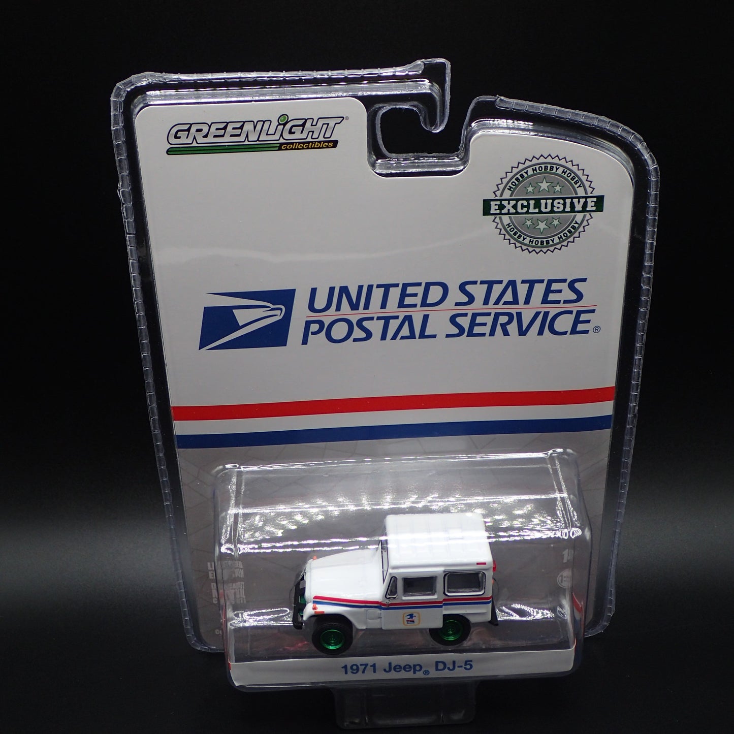 2024 GREENLIGHT GREEN MACHINE 1971 JEEP DJ-5 USPS POSTAL HOBBY EXCLUSIVE CHASE