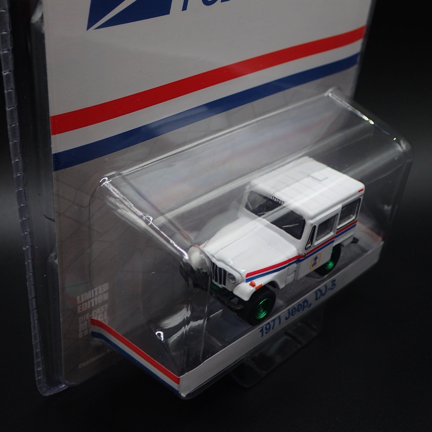 2024 GREENLIGHT GREEN MACHINE 1971 JEEP DJ-5 USPS POSTAL HOBBY EXCLUSIVE CHASE