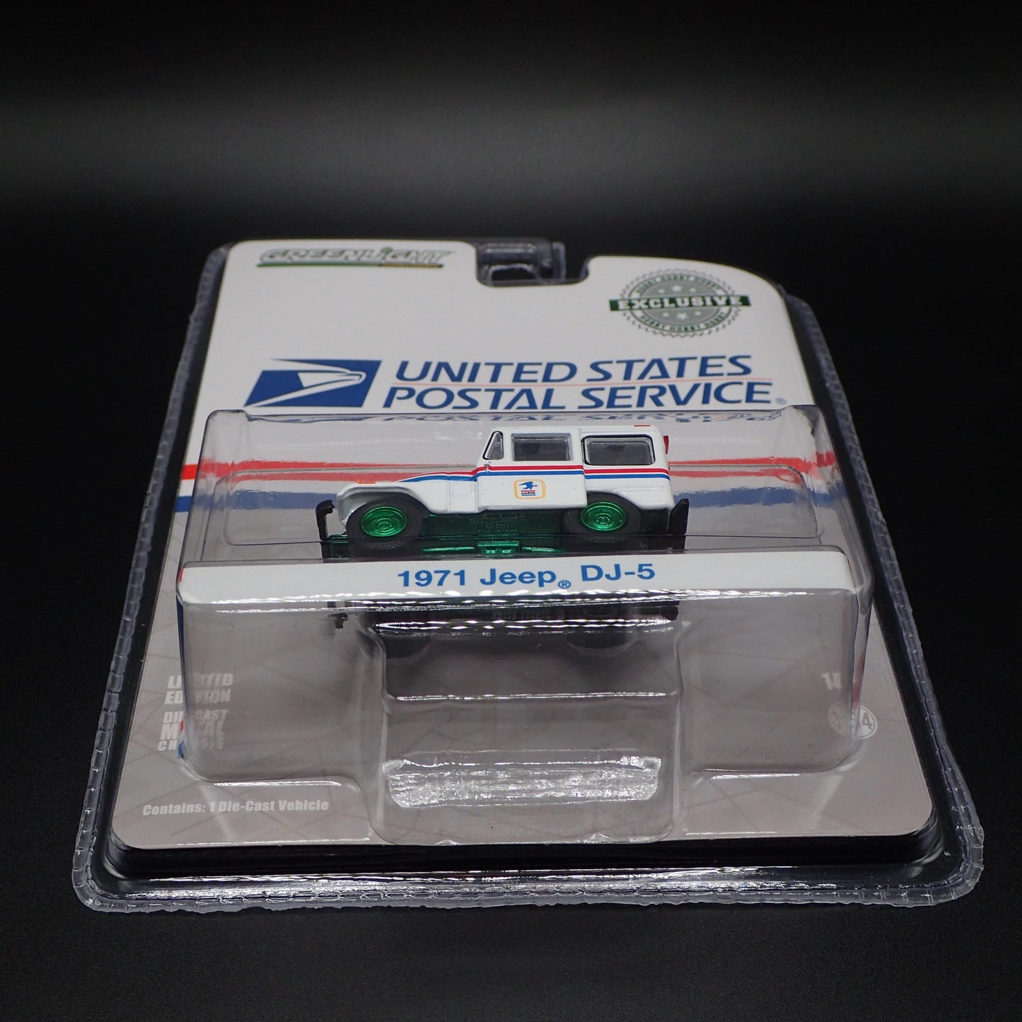 2024 GREENLIGHT GREEN MACHINE 1971 JEEP DJ-5 USPS POSTAL HOBBY EXCLUSIVE CHASE