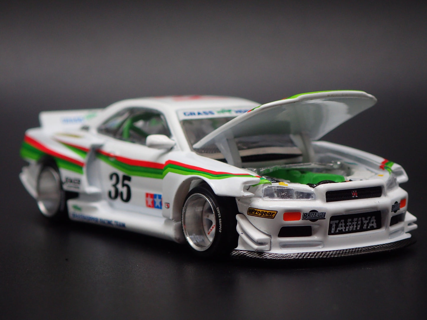 1999-2002 NISSAN SKYLINE GTR R34 KAIDO GRASSHOPPER 1:64 SCALE DIECAST MODEL CAR