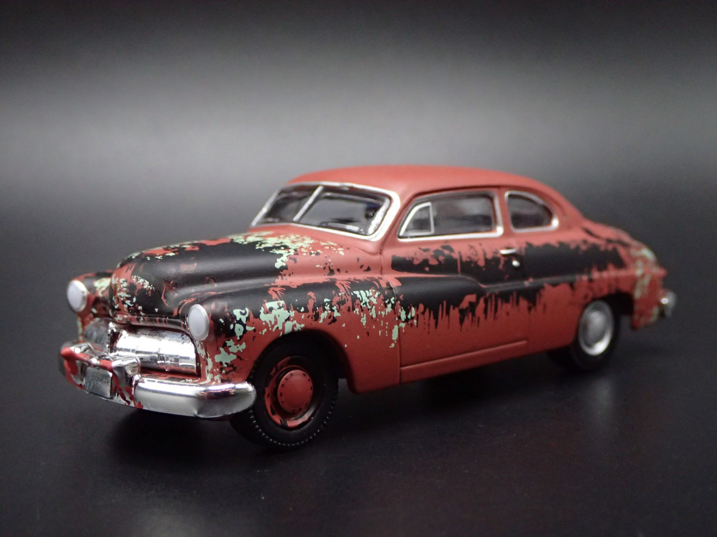 1949 49 MERC MERCURY EIGHT COUPE RED BARN FIND 1:64 SCALE DIECAST MODEL CAR