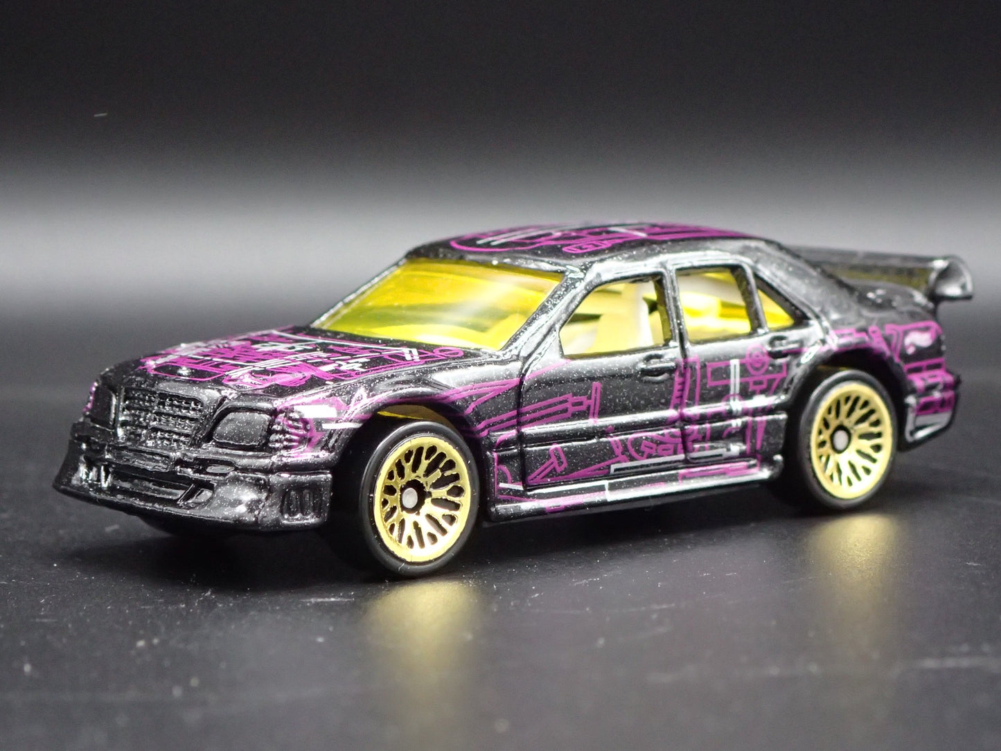 1993-1999 MERCEDES-BENZ C CLASS BLACK 1:64 SCALE COLLECTIBLE DIECAST MODEL CAR