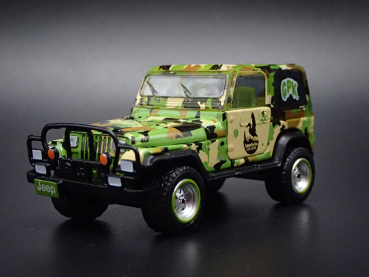 1986-1995 JEEP WRANGLER CJ7 YJ GPK CAMO 1:64 SCALE DIORAMA DIECAST MODEL CAR