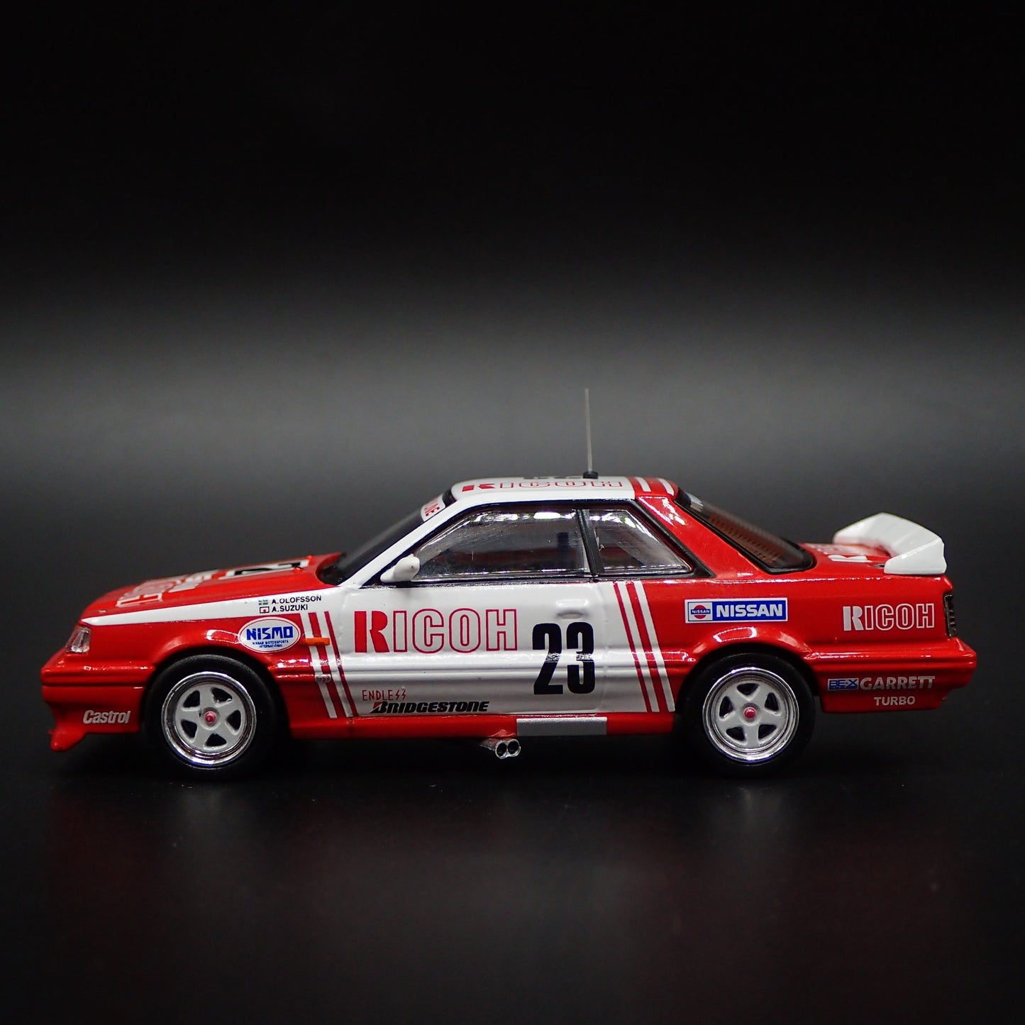 1985-1989 NISSAN SKYLINE GTS-R R31 #23 RICOH JTC JDM 1:64 DIECAST MODEL CAR