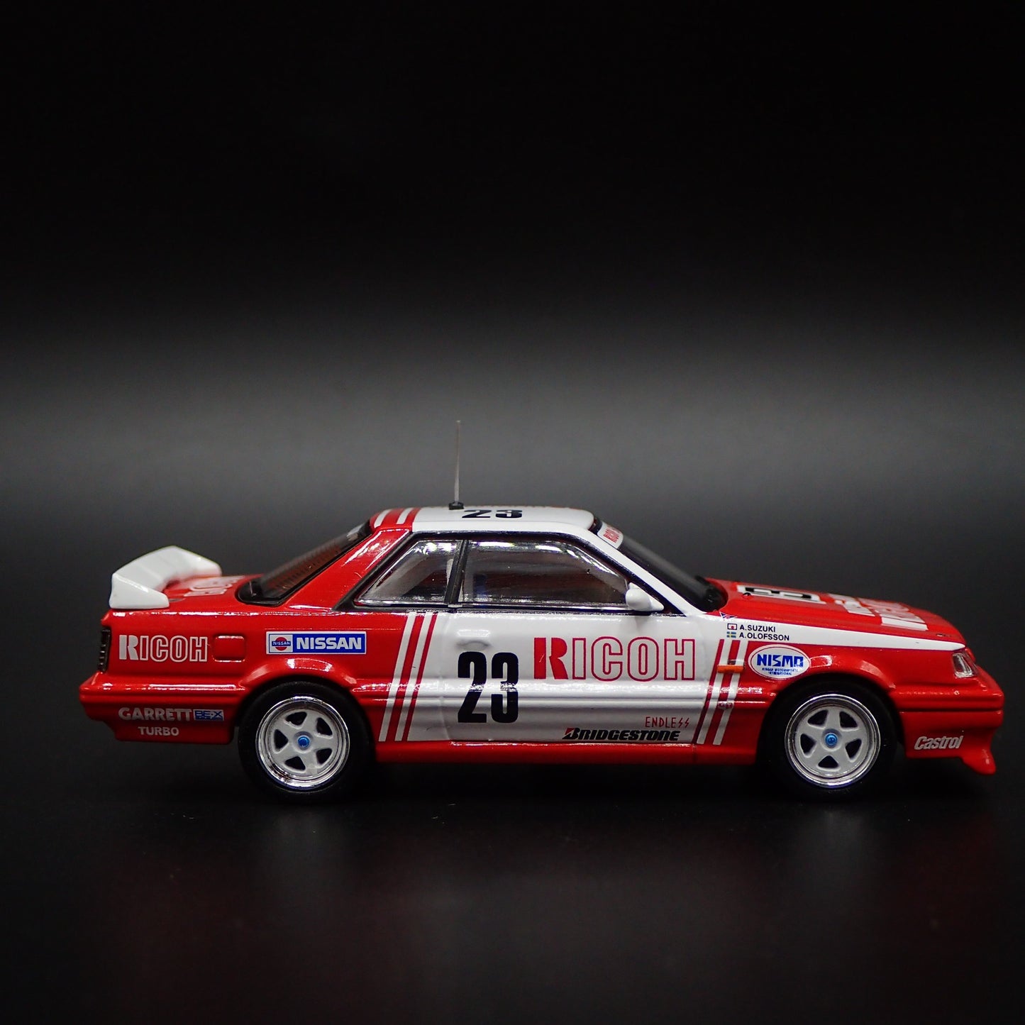 1985-1989 NISSAN SKYLINE GTS-R R31 #23 RICOH JTC JDM 1:64 DIECAST MODEL CAR