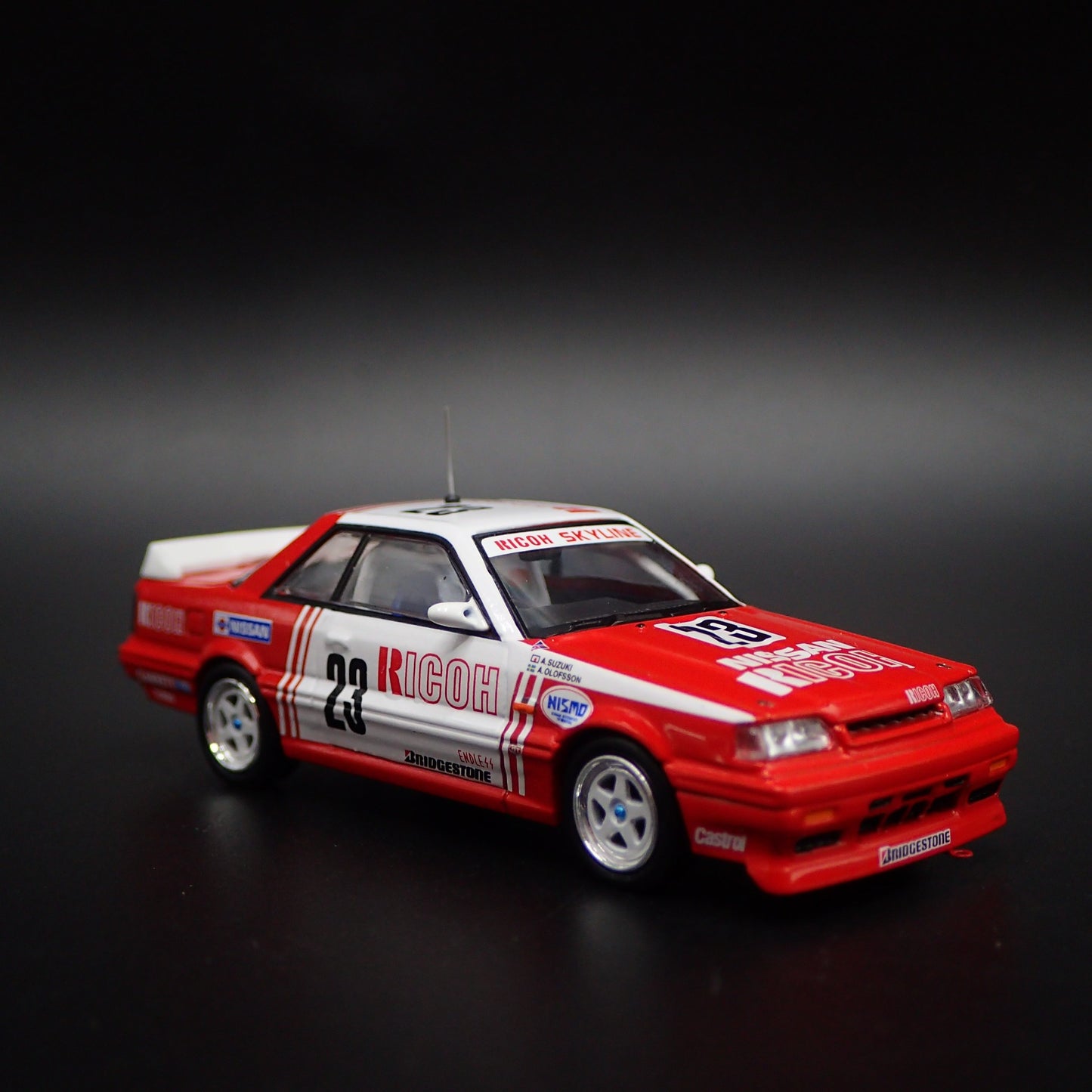 1985-1989 NISSAN SKYLINE GTS-R R31 #23 RICOH JTC JDM 1:64 DIECAST MODEL CAR