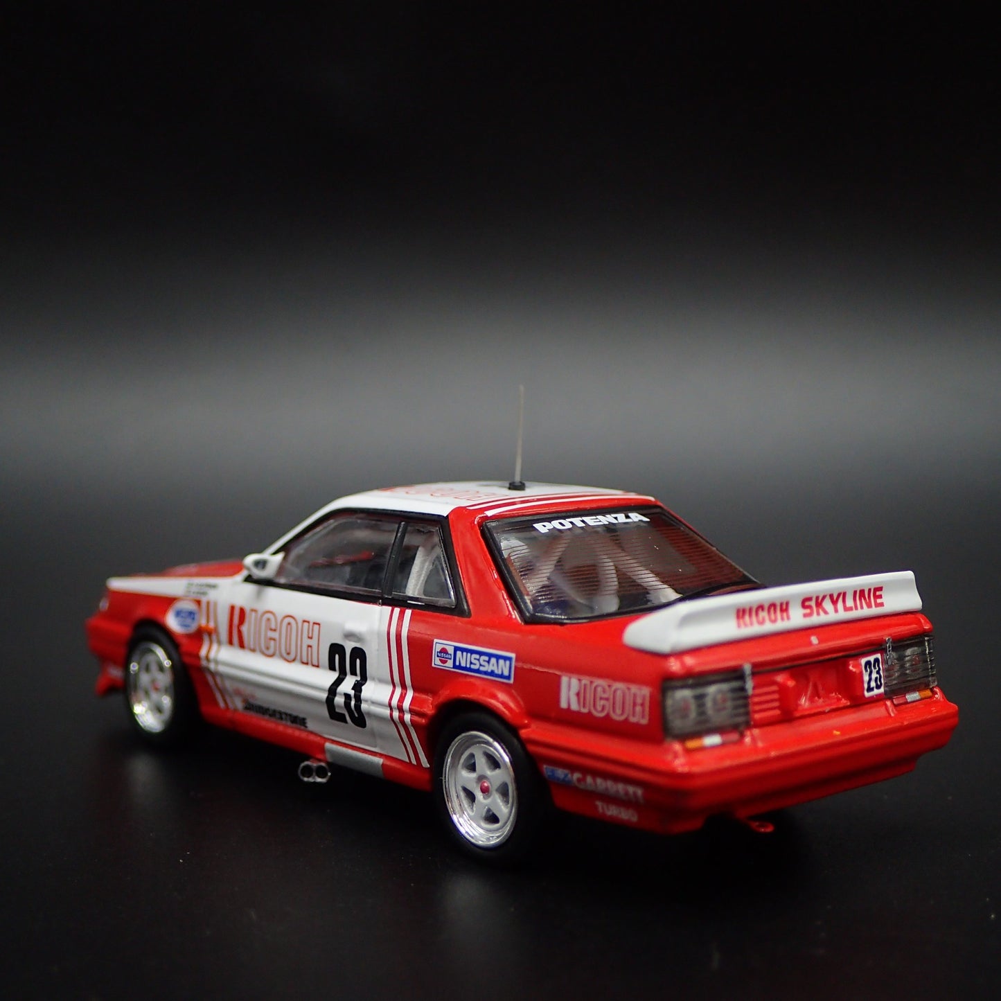 1985-1989 NISSAN SKYLINE GTS-R R31 #23 RICOH JTC JDM 1:64 DIECAST MODEL CAR
