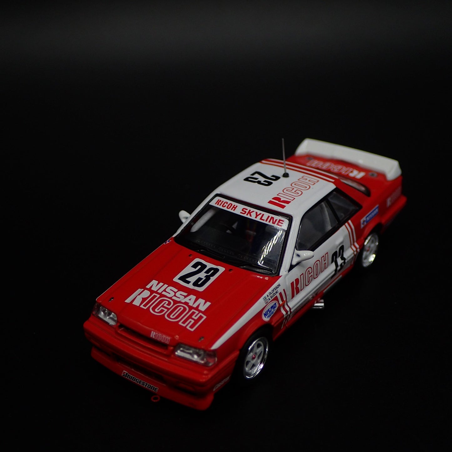 1985-1989 NISSAN SKYLINE GTS-R R31 #23 RICOH JTC JDM 1:64 DIECAST MODEL CAR