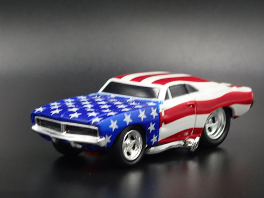 1969 69 DODGE CHARGER USA RARE 1:64 SCALE COLLECTIBLE DIORAMA DIECAST MODEL CAR-Burning Rubber Toy Company