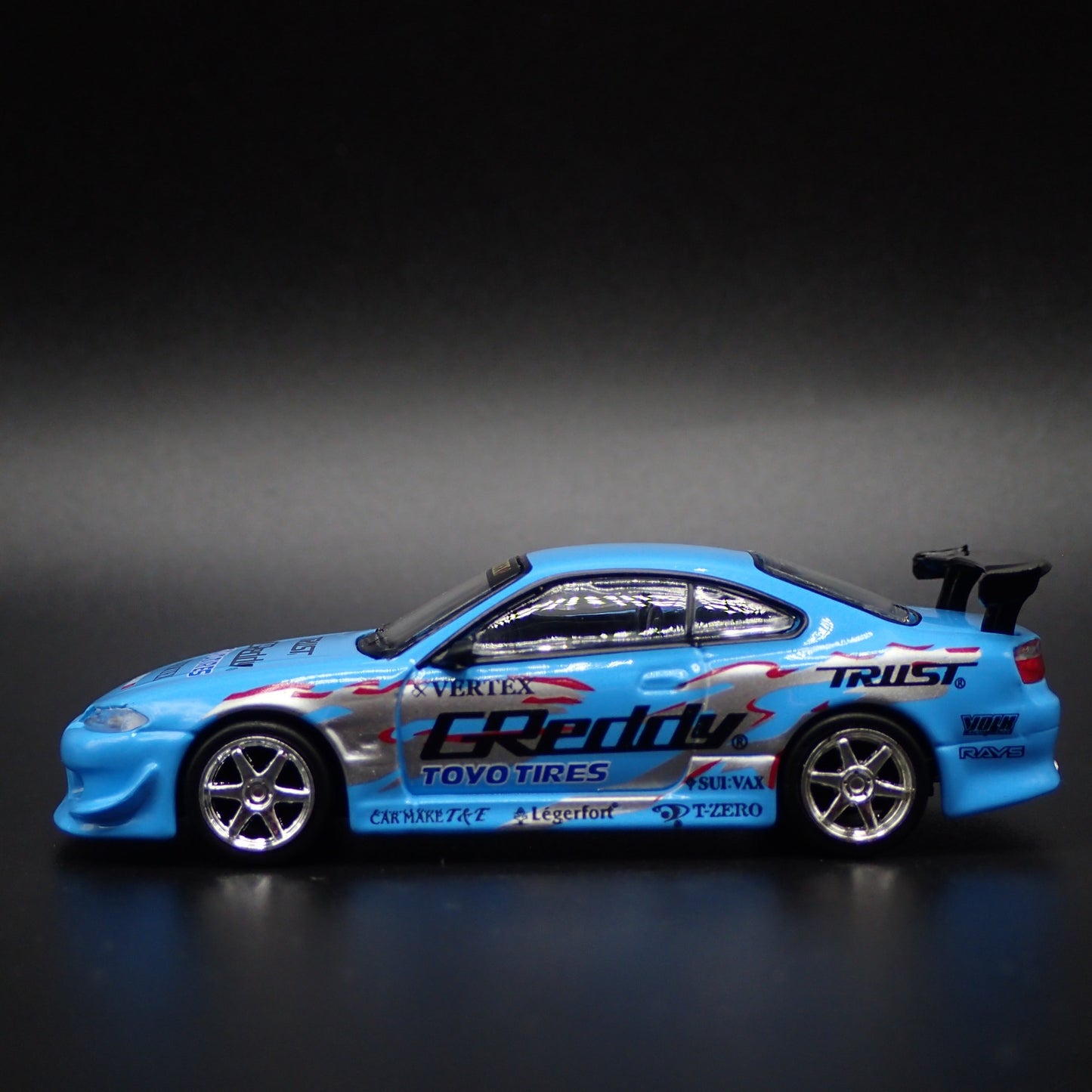 1999-2002 NISSAN SILVIA S15 VERTEX GREDDY 1:64 SCALE DIORAMA DIECAST MODEL CAR