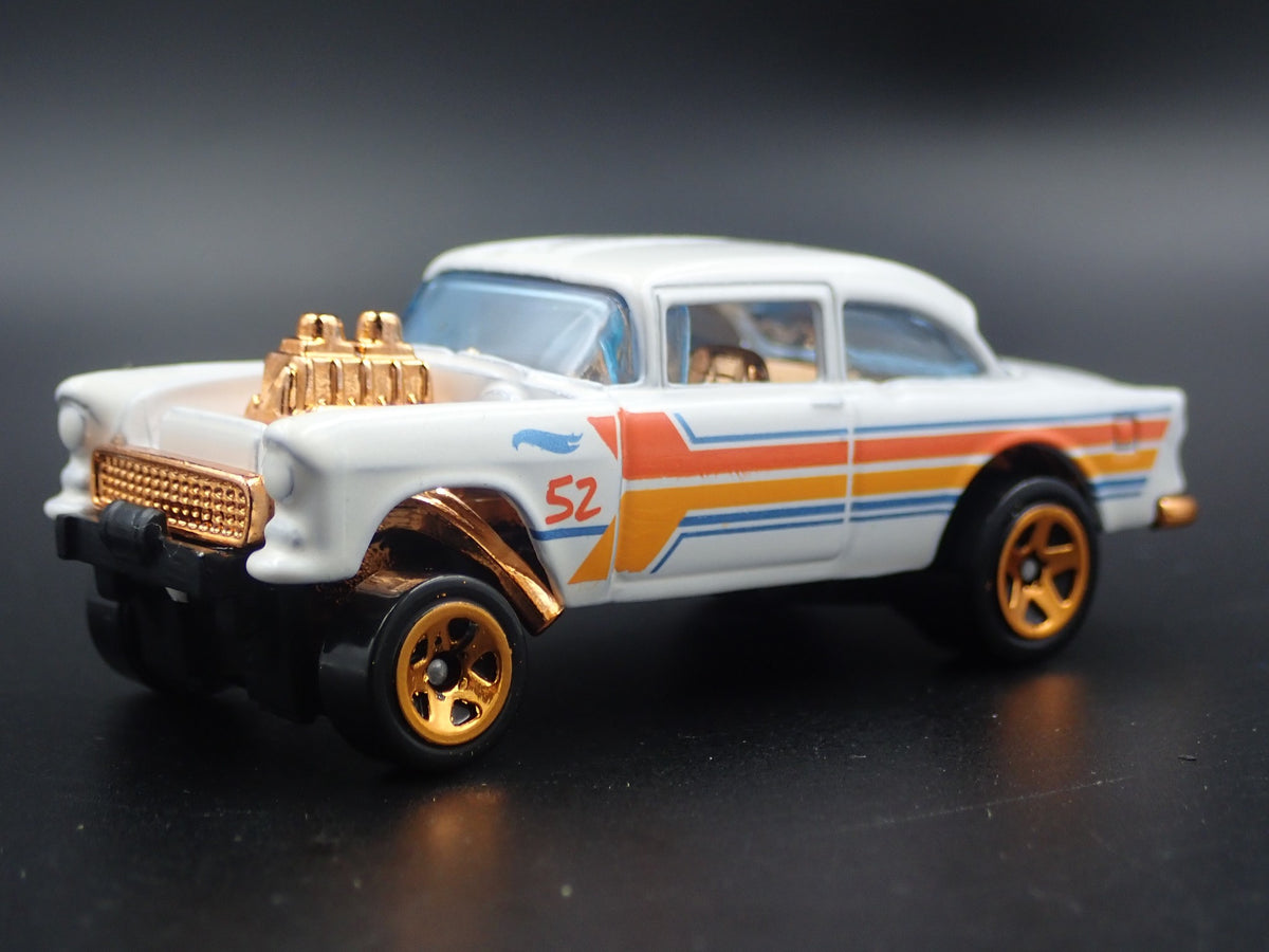 1955 55 CHEVY CHEVROLET BEL AIR GASSER NHRA 1:64 SCALE DIORAMA DIECAST MODEL CAR