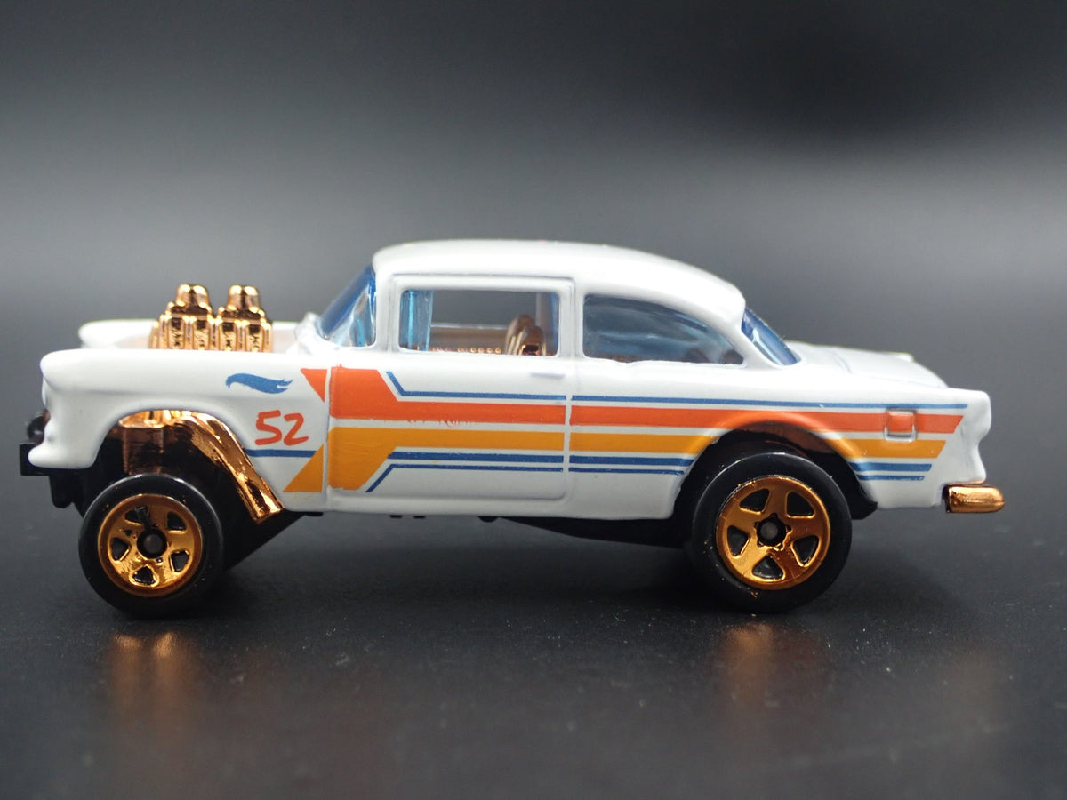 1955 55 CHEVY CHEVROLET BEL AIR GASSER NHRA 1:64 SCALE DIORAMA DIECAST MODEL CAR