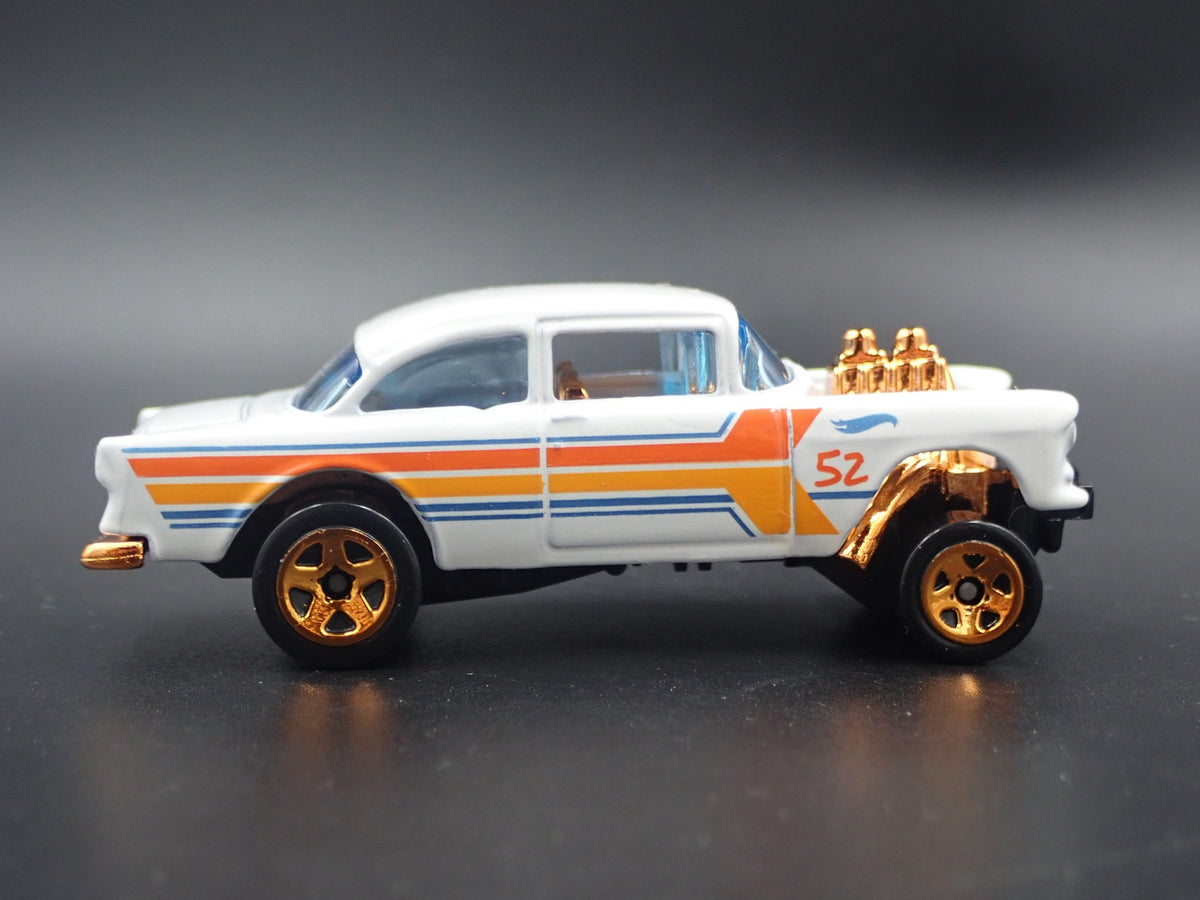 1955 55 CHEVY CHEVROLET BEL AIR GASSER NHRA 1:64 SCALE DIORAMA DIECAST MODEL CAR